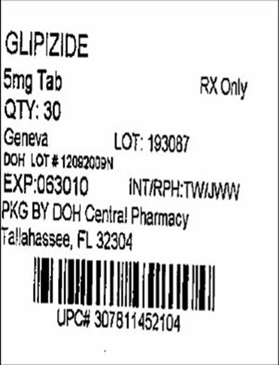 Glipizide 5 mg Label (Glipizide 5mg(sandoz))